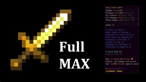 Finally made Full Max this Sword Minecraft Hypixel SkyBlock - YouTube