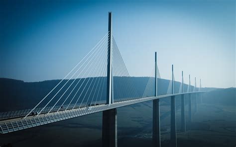 bridge, Landscape, Valley, Millau Viaduct, France Wallpapers HD ...