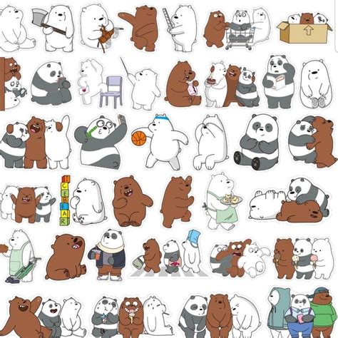 We bare bears stickers, Design & Craft, Art & Prints on Carousell