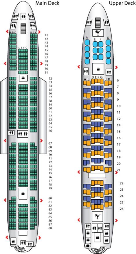 Airbus A380 800 Emirates Floor Plan