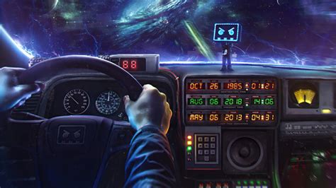 Back To The Future Delorean Interior Time Machine 5k Wallpaper,HD ...