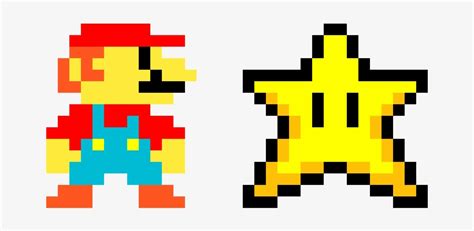 Download Mario Star - 8 Bit Mario Star Grid - HD Transparent PNG ...