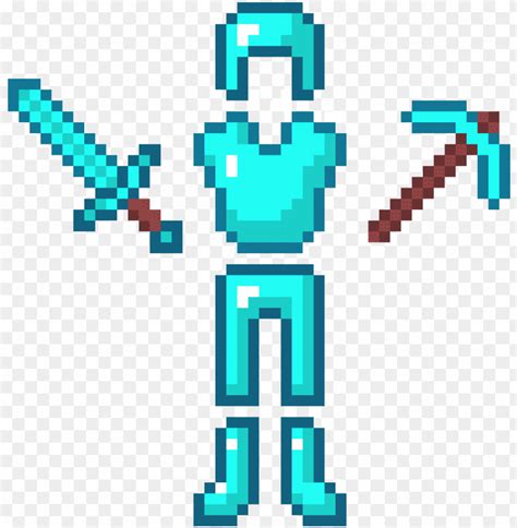 minecraft diamond tools and armor - diamond armor and tools PNG image ...