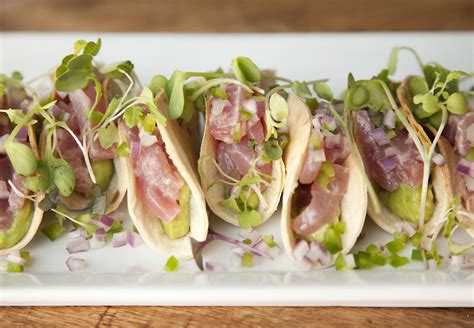 Yellowfin Tuna Ceviche Tacos