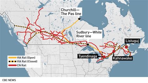 Via Rail Line Map