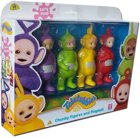 Teletubbies Chunky Figures & Playmat Teletubby Action Figure Set of 4 ...