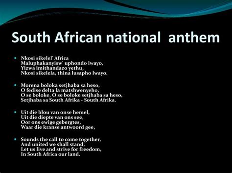 PPT - South African national anthem PowerPoint Presentation - ID:4820630