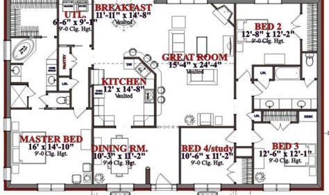 Bedroom House Floor Plans Likewise - JHMRad | #32174