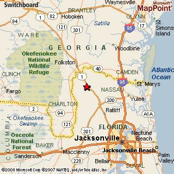 Hilliard, Florida Area Map & More