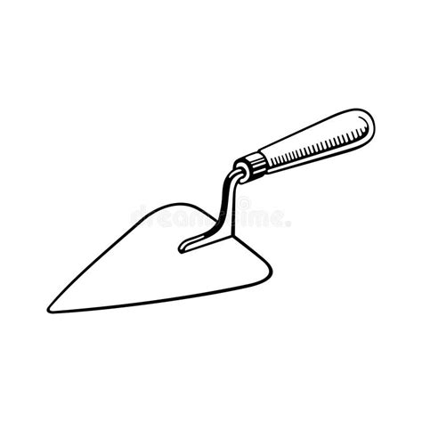 Hand masonry trowel stock vector. Illustration of accessories - 144050209