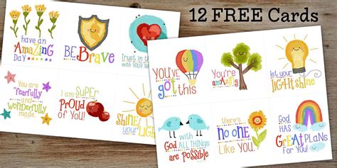 Free Encouragement Cards for Kids | Children's Worship Bulletins Blog