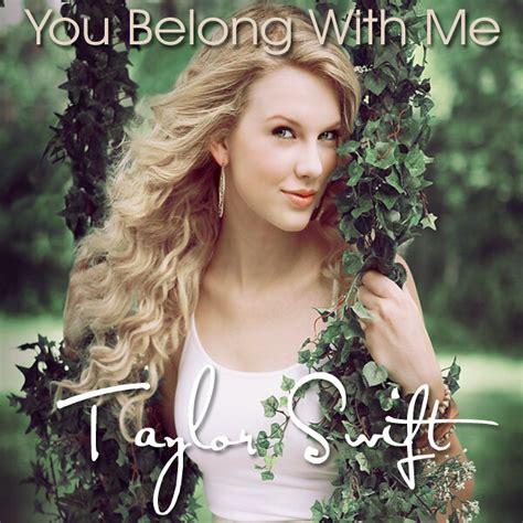 Taylor Swift You Belong With Me Single Cover | MileySelenaDemiLuver_HR ...