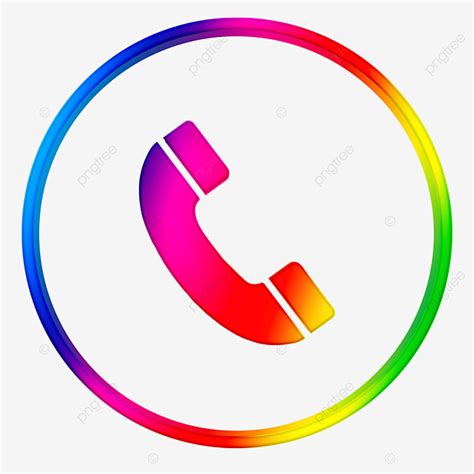 Calling Phone Clipart Hd PNG, Call Phone Icon Rainbow Design, Phone ...