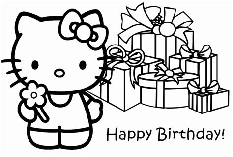 Hello Kitty Birthday Coloring Pages - Best Coloring Pages For Kids