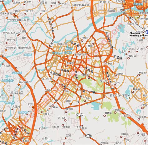 City map of Dongguan, street map, Dongguan guide, Dongguan roads map