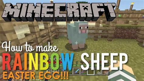 How to Make Rainbow Sheep in Minecraft - EASTER EGG! - YouTube