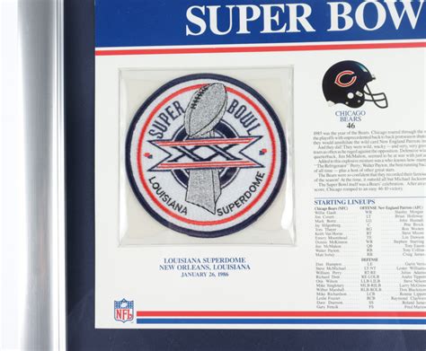 Super Bowl XX Commemorative 13x16 Custom Framed Score Card Display with ...