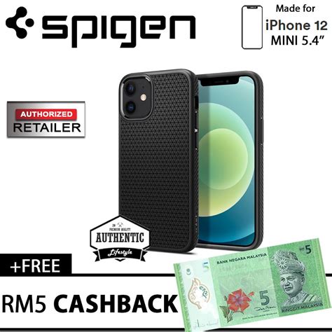 Spigen Liquid Air for iPhone 12 Mini 5.4" - Matte Black ( Barcode ...