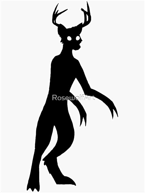 "Skinwalker mid transformation" Sticker for Sale by RosewolfArt | Redbubble