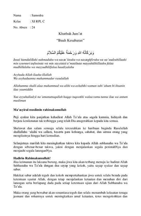 (PDF) Teks Khutbah Jumat Singkat | Samodra Sam - Academia.edu