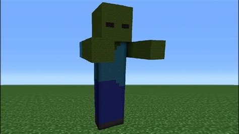 Minecraft Tutorial: How To Make A Zombie Statue - YouTube