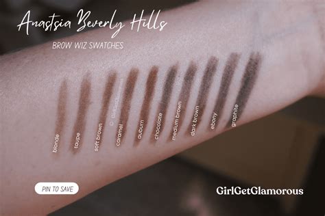 Anastasia Beverly Hills ABH Brow Wiz Shades + Eye Brow Swatches ...