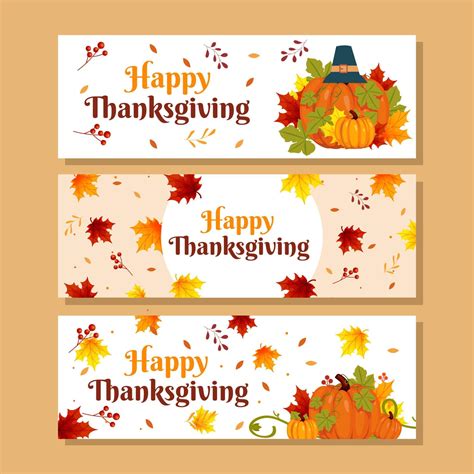 happy thanksgiving banner template 4243206 Vector Art at Vecteezy