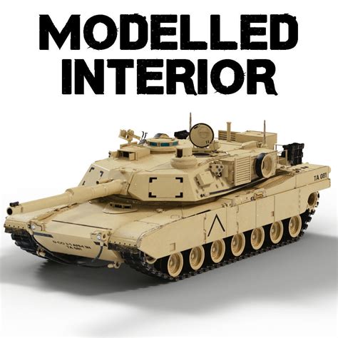 M1A2 Abrams tank with interior 3D model | CGTrader