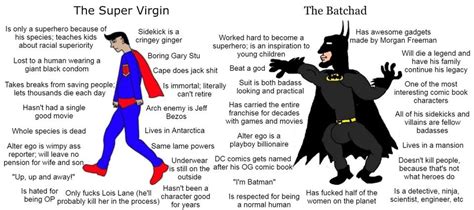 The Virgin Superman vs The Chad Batman : virginvschad