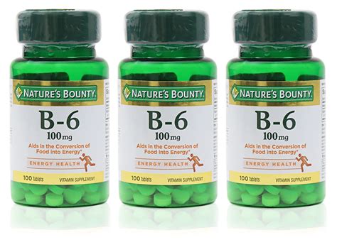 Nature's Bounty Vitamin B6 Supplement, Supports Metabolism and Nervous ...