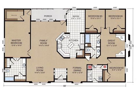 23 4 Bedroom 5 Bedroom Double Wide Mobile Home Floor Plans Wonderful ...