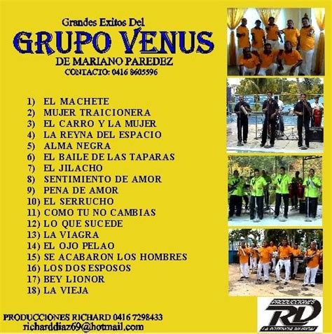 Tropical Bailables: Grandes Exitos del Grupo Venus de Mariano Paredez..!!