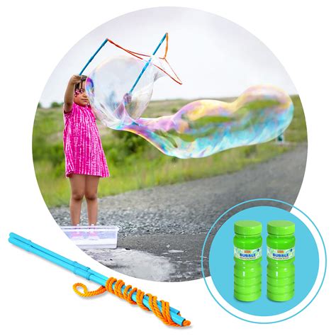 Buy Kidzlane Bubble Wand with 24 oz of Mixed Giant Bubble Solution ...