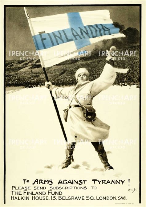 SUOMI sota juliste Poster Finnish soldier Finlandia military propaganda ...