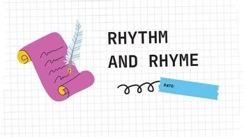 Rhythm & Rhyme (Language Arts) - A lesson by A Lit Store | TPT