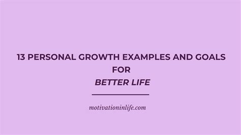 13 Personal Growth Examples And Goals For Better Life