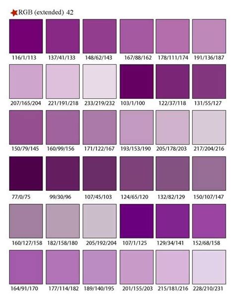 Shades of Purple Color Palette Swatches. I love ALL the shades of ...