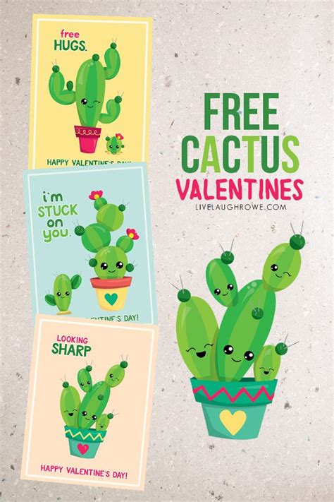 I'm Stuck on You and other FREE Printable Cactus Valentines