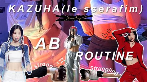 I did KAZUHA’s ab workout routine for A WEEK *the struggle was TOO REAL ...