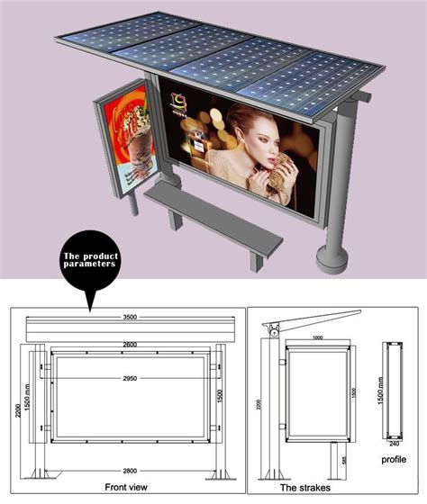 Small Solar LED Outdoor Signs | Bus stop design, Dimensions crafts ...