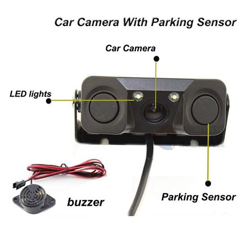 Rear View Video Parking Sensor 3 in 1 Car Camera and 2 Sensor with Bibi ...