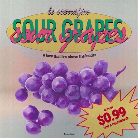 Le Sserrafim's Sour Grapes Poster | Graphic design posters, Album cover ...