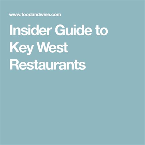 Insider Guide to Key West Restaurants | Key west restaurants, Key west ...