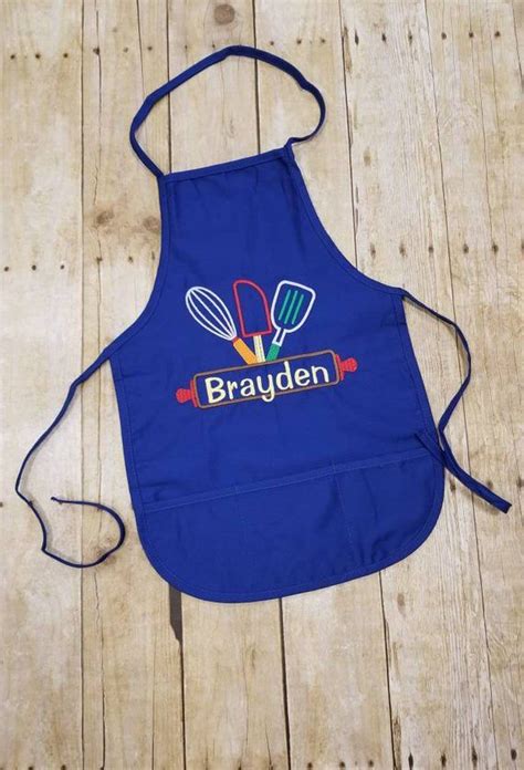 Kid Apron Personalized Toddler Boy Apron Kid Personalized - Etsy | Kids ...