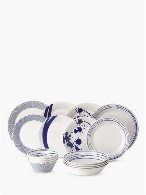 Royal Doulton Pacific Porcelain China Dinnerware Set, 16 Piece, Blue ...