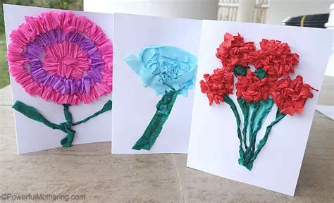 Crepe Paper Flower Cards