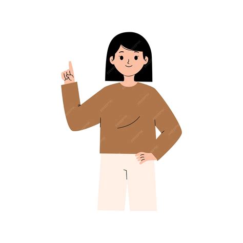 Premium Vector | Woman with pointing finger