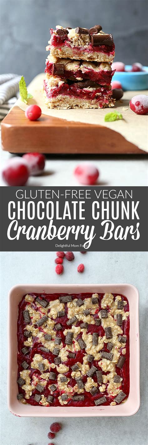 Chocolate Chunk Cranberry Bars - Simple Healthy Gluten-Free Recipes