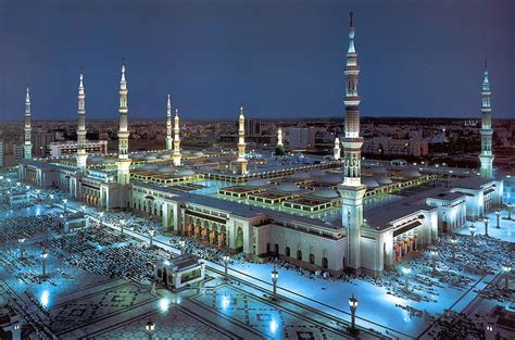 HD wallpaper: Al Masjid Al Nabawi, aerial view of buildings photo ...