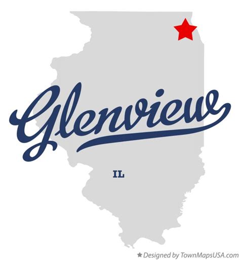 Map of Glenview, IL, Illinois